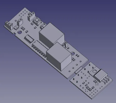 FreeCAD after KiCad import