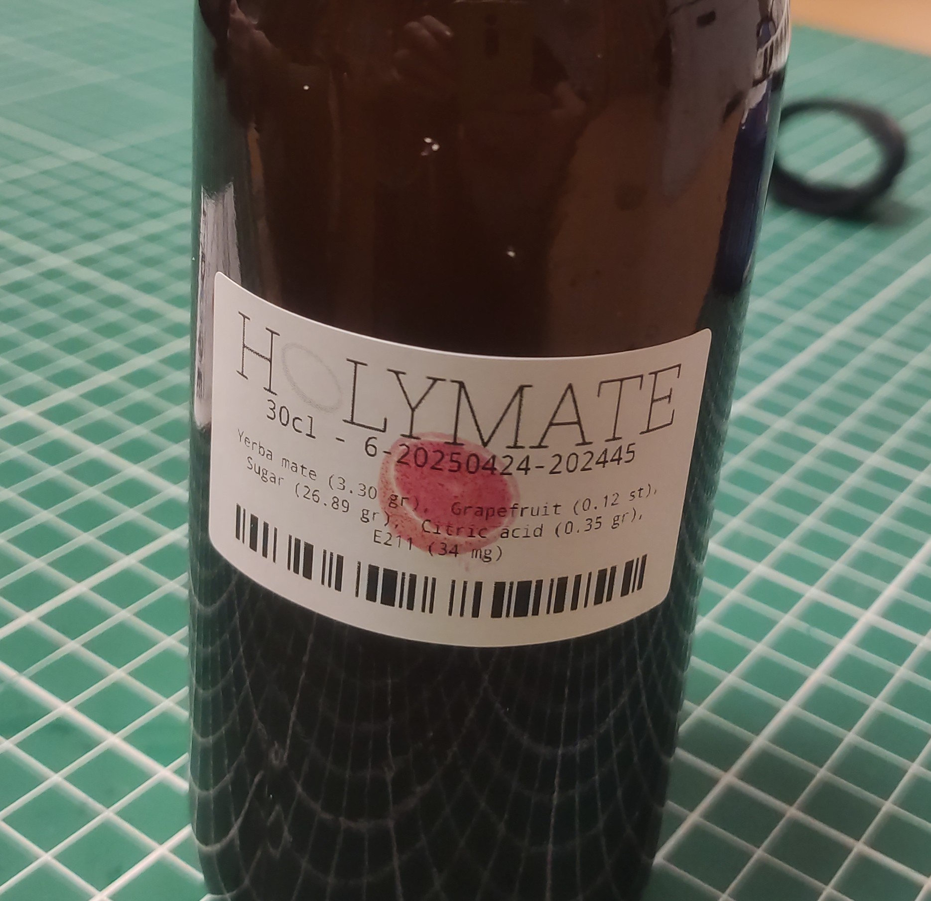 A label on a bottle